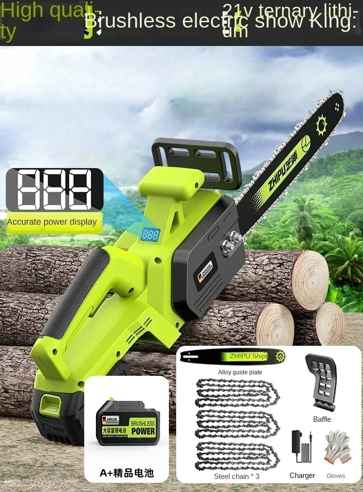 Portable Handheld Electric Saw — Cordless Mini Chainsaw for Wood Cutting
