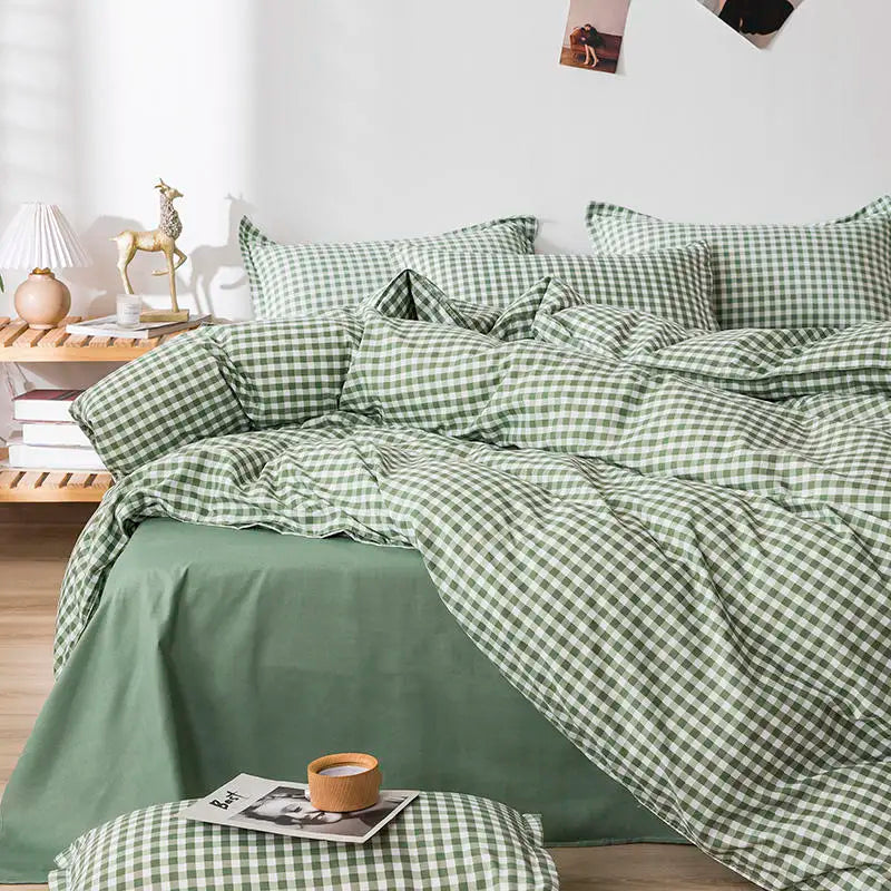 Microfiber Reactive Print Bedding Set – Duvet Cover, Flat Sheet & Pillowcases, 16 Patterns & 5 Sizes