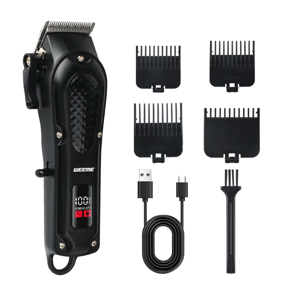 T9 Vintage Men's Electric Hair Clipper & Beard Trimmer – Rechargeable, Wet/Dry, Nose Trimmer Kit