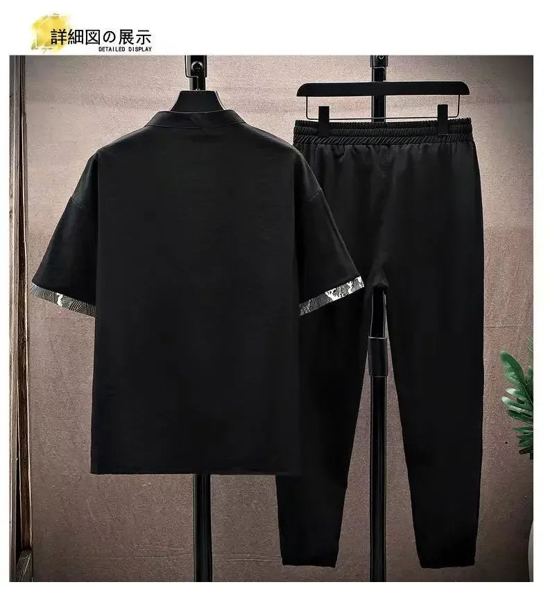 Men's Cotton Shirt & Trousers 2-Piece Set – High Quality Summer Fashion Suit M–4XL