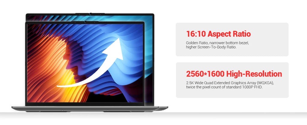 FIREBAT U6B 16" AMD Ryzen 5 6600H Laptop – 16GB LPDDR5, 512GB NVMe SSD, 2.5K 120Hz, Wi-Fi 6, Windows 11