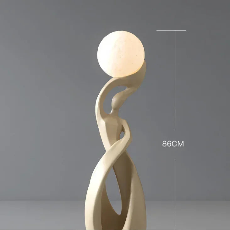 Sculptural Floor Lamp – 82 cm Black or Black-Gold