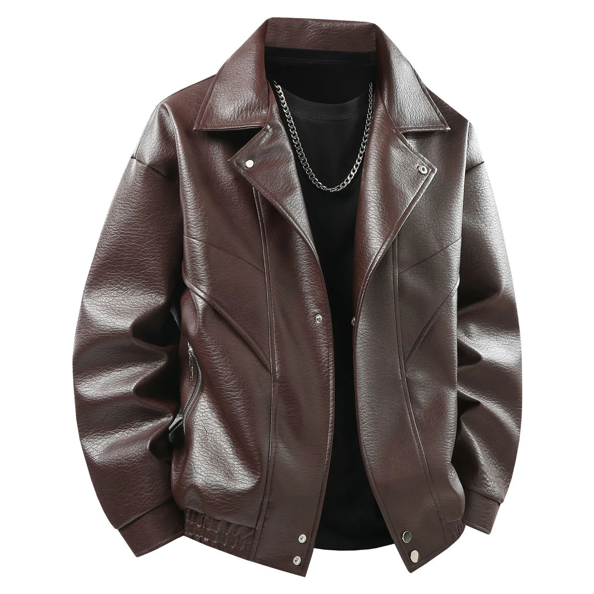Men's Lapel Jacket – Loose Fit Casual Layer