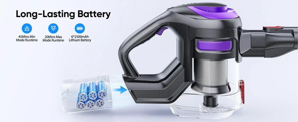 Laresar V10 Lite Cordless Vacuum Cleaner — 38000Pa Strong Suction, 45-Min Runtime, Smart Button for Carpet & Hair