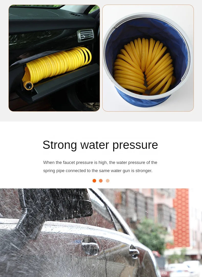 Telescopic High-Pressure Extension Hose Car Washing Tool Set – 10m or 20m for Pressure Cleaners