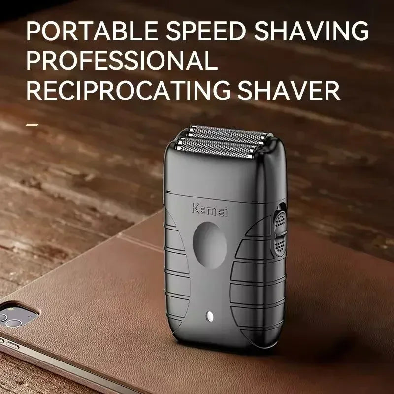Kemei Professional Hair Clipper & Beard Trimmer – LCD Display, Wet/Dry, USB Fast Charge