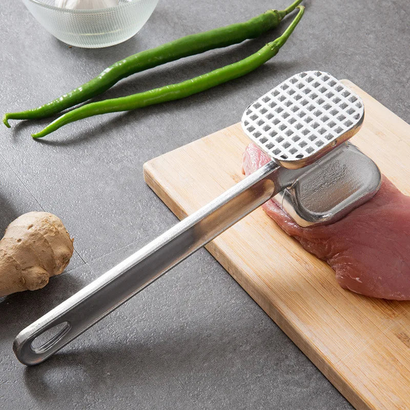 Aluminum Alloy Meat Tenderizer Hammer — Heavy-Duty Double-Sided Kitchen Mallet
