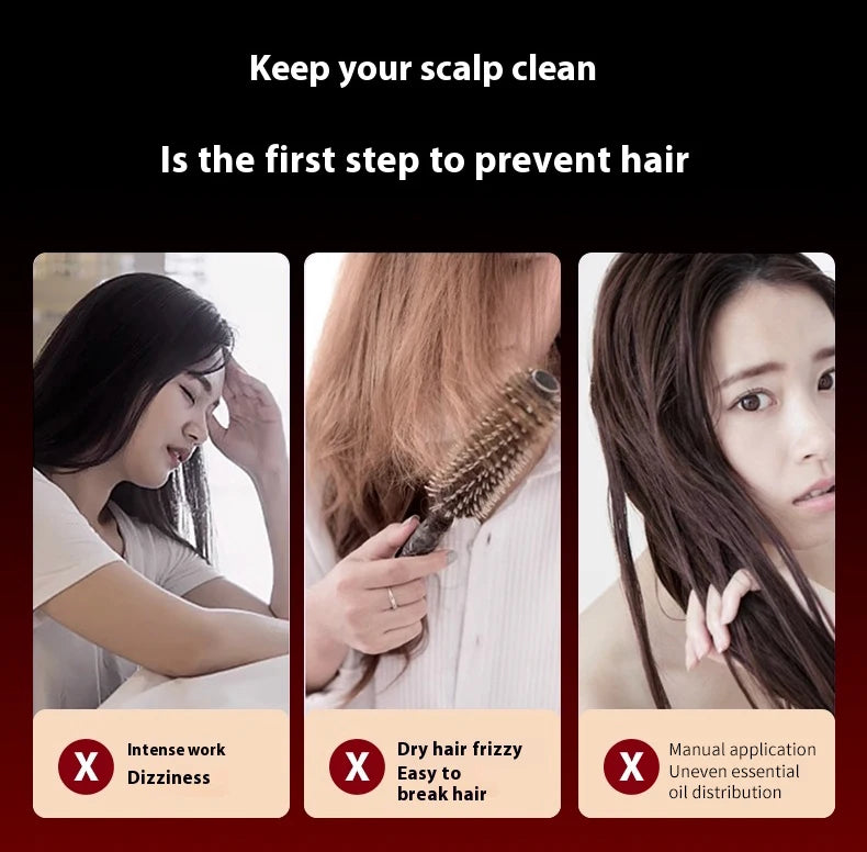 Red Light Therapy Scalp Massage Comb — Anti-Hair Loss LED Hair Growth Device