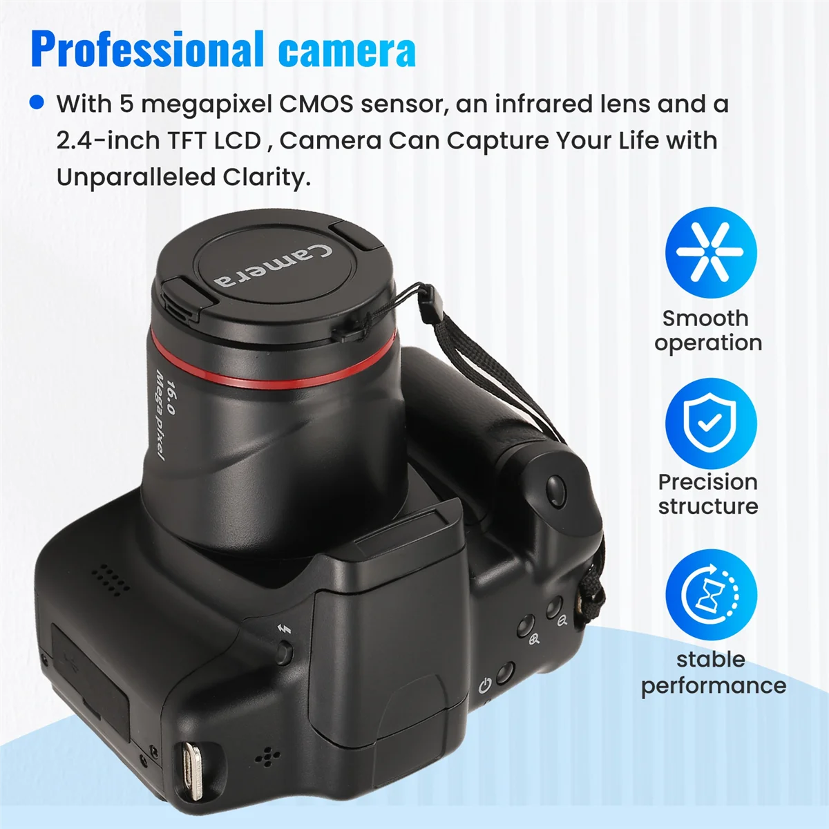 Portable Digital Camera with 16x Digital Zoom