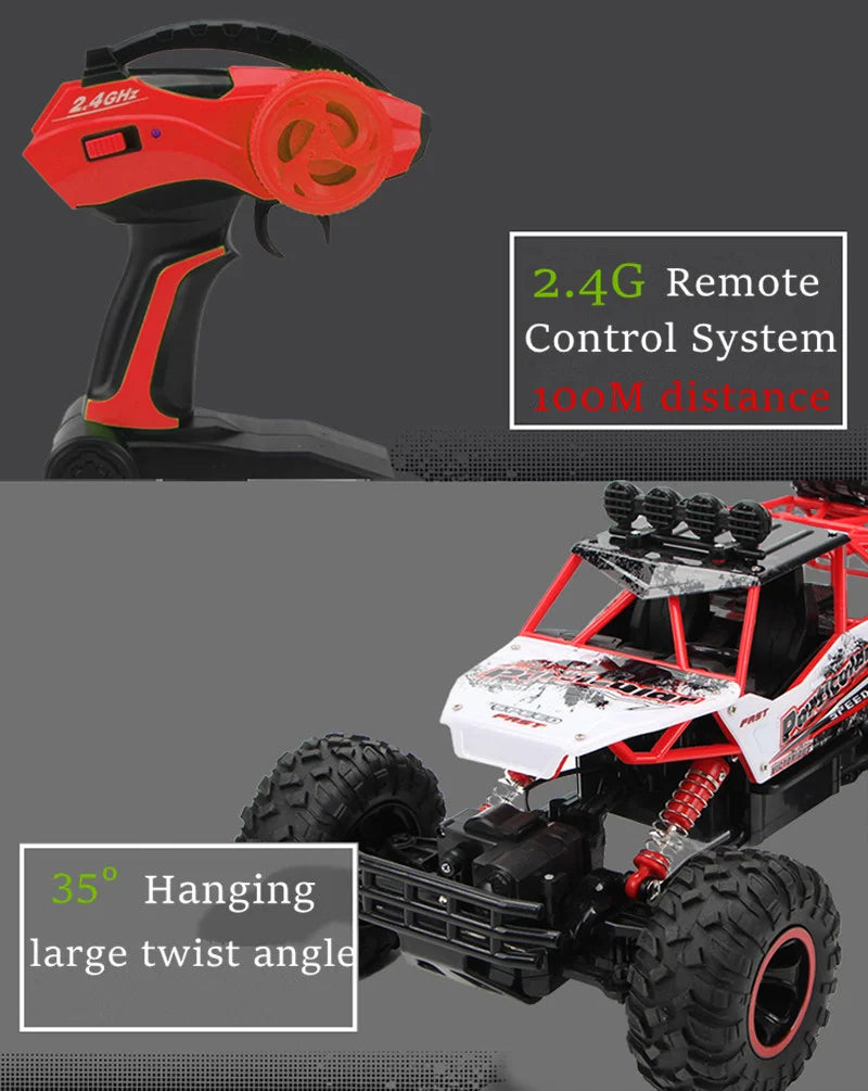 1:12 / 1:16 Scale 4WD RC Off-Road Buggy Truck – Remote Control Monster Car for Kids