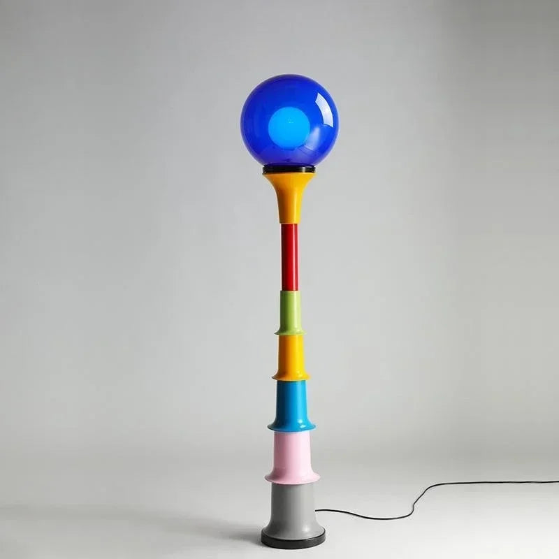 Colorful Floor Lamp – Memphis-Inspired Globe Design