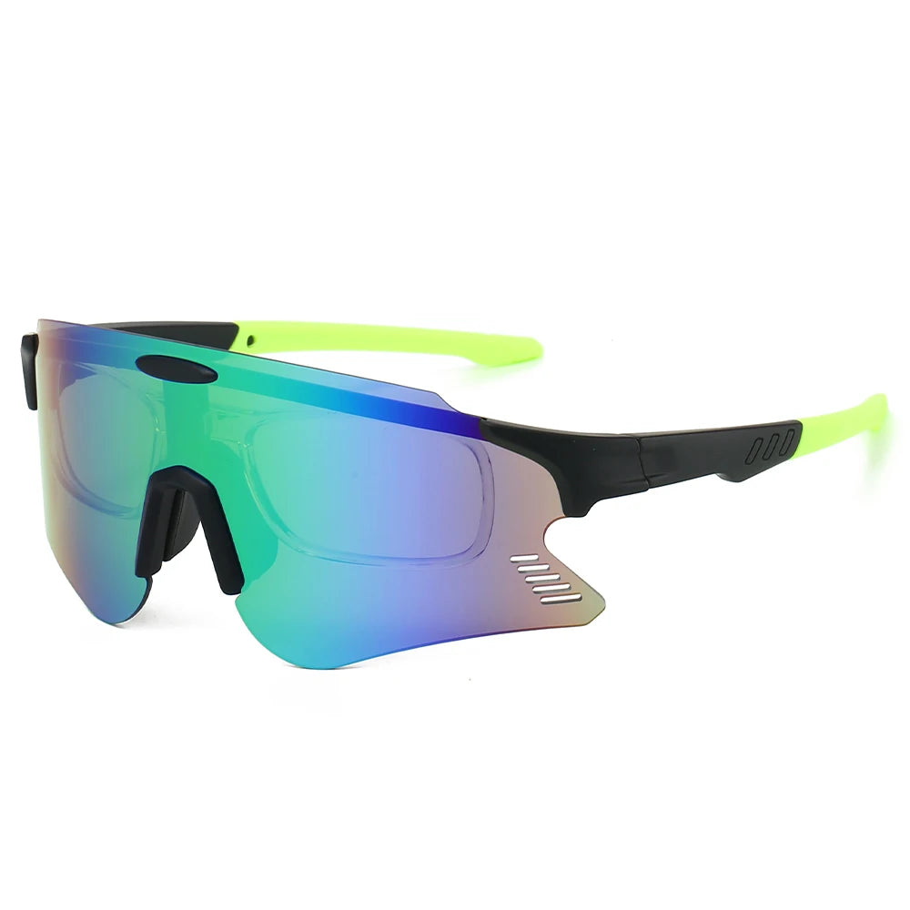 KAMMPT Oversized Sports Cycling Sunglasses | Mirror Anti-UV Windproof Protective Shades for Men & Women