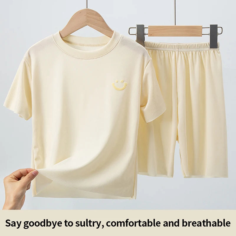 Baby Cotton Sleeveless Pajamas Set | Toddler Summer Cartoon Nightwear Kids Homewear