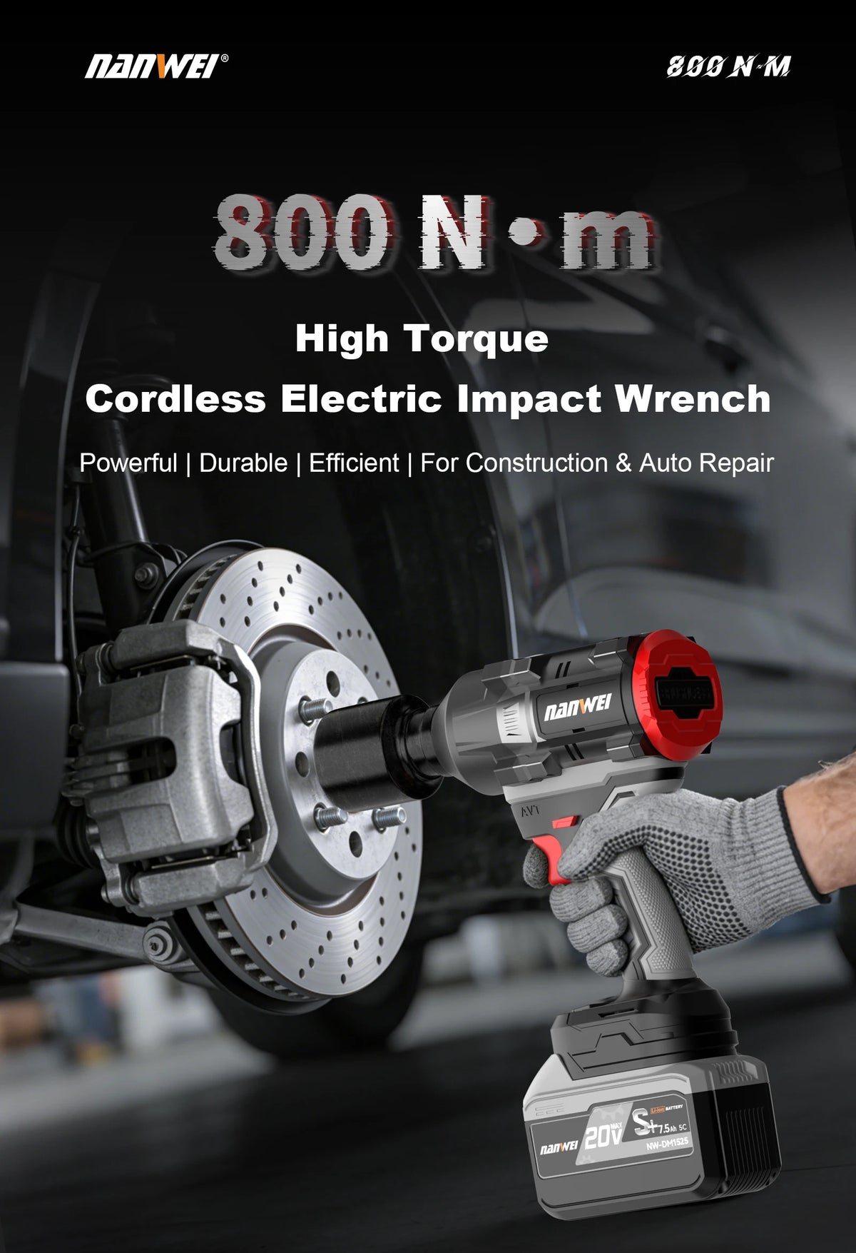 20V Brushless Cordless Impact Wrench