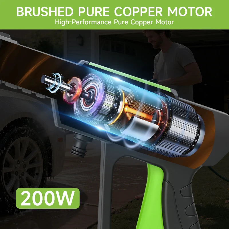 1450PSI Cordless Pressure Washer – 6-in-1 Adjustable Nozzle, Portable All-in-One for Car, Home & Garden (Battery Not Included)