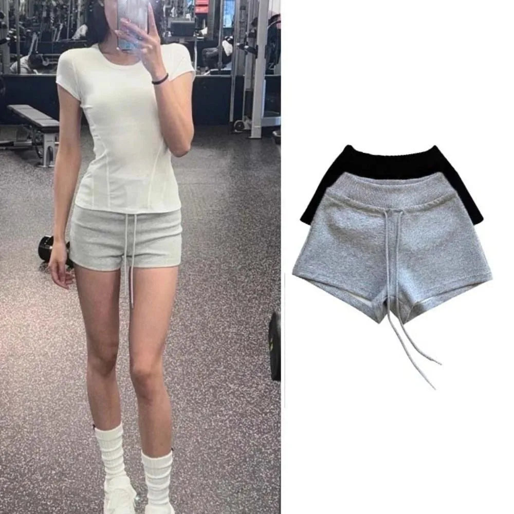 Women's Drawstring High Waist Shorts | Slim Fit Casual Summer Pajama Pants