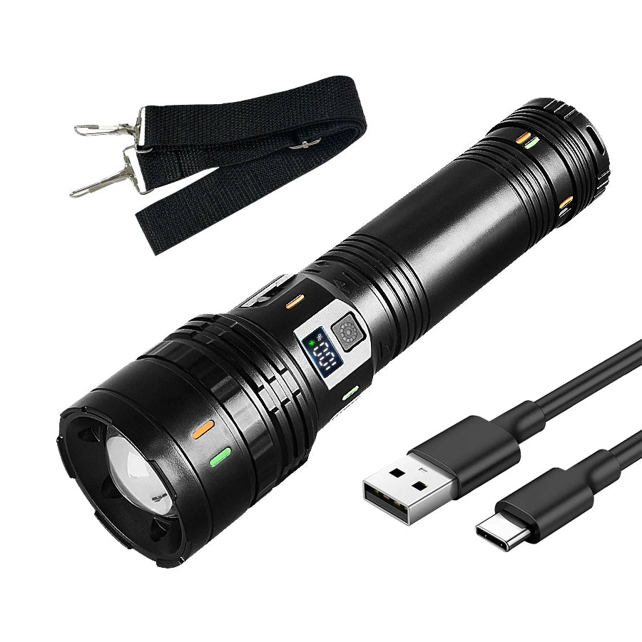 Ultra Bright Long Range LED Tactical Flashlight – Rechargeable Portable Camping Lantern