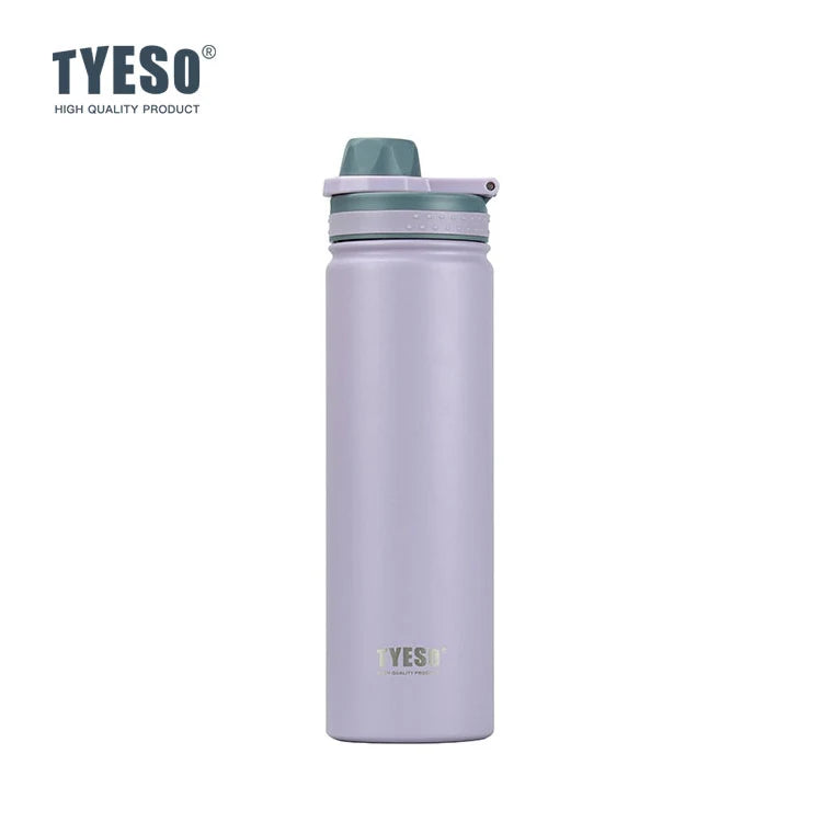 TYESO 304 SS Vacuum Thermos Bottle – Wide Mouth, Leakproof, 6–12Hr, 600–1200ml, 10+ Colors, Optional Cup Bag