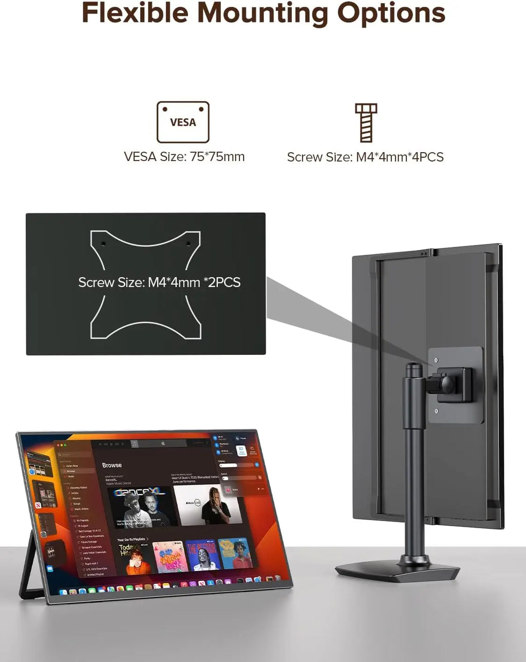 16-Inch Portable Monitor – 1200P IPS, Touch Options
