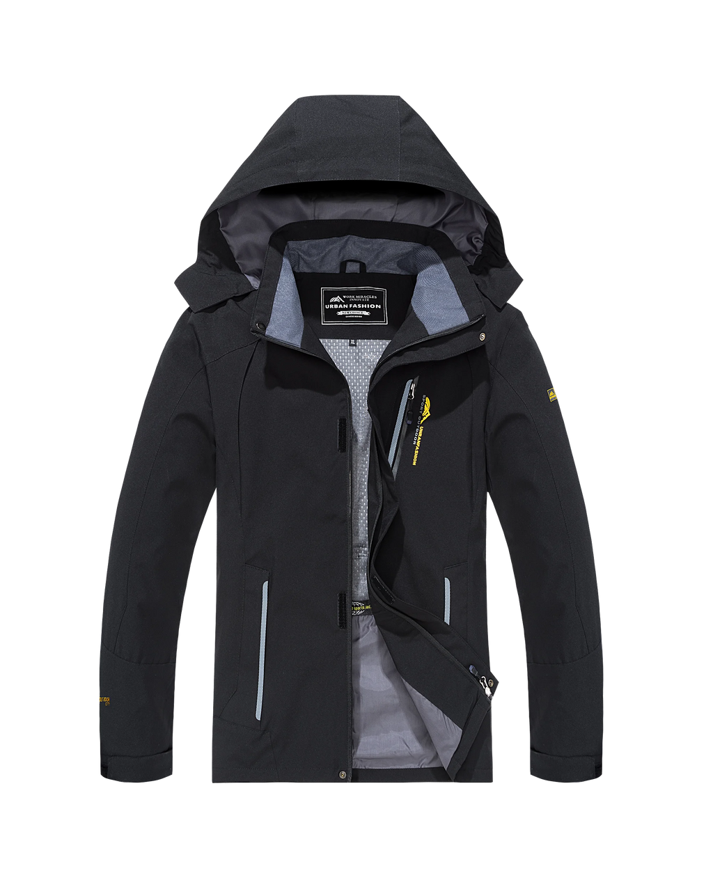 Men's Big & Tall Waterproof Hooded Jacket – Windproof Outdoor Coat, XL–8XL, 5 Colors