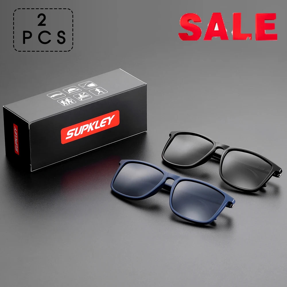 SUPKLEY Men's Polarized Square Sports Sunglasses