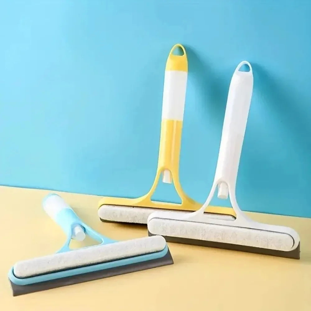 3-in-1 Multifunctional Glass & Window Cleaner with Built-In Spray Bottle