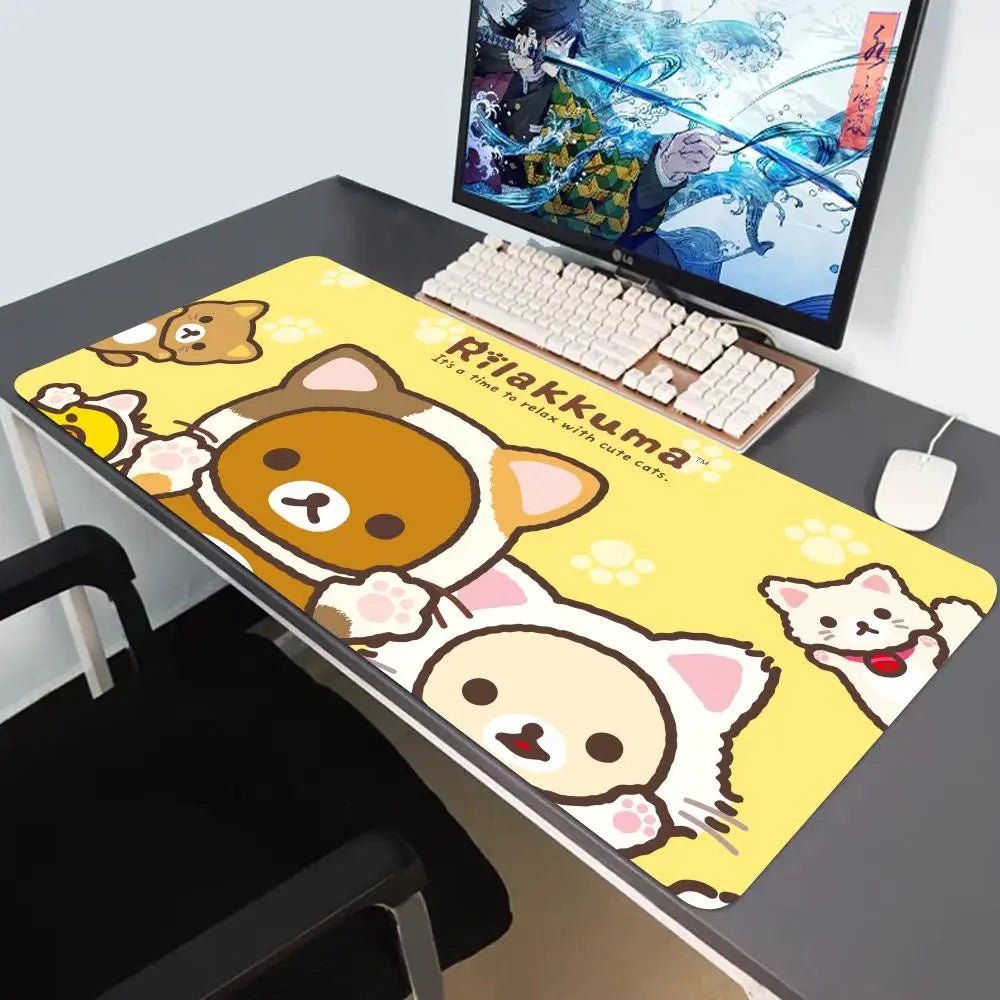 Rilakkuma Anime Gaming Mouse Pad — Large Non-Slip Desk Mat