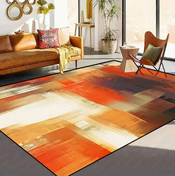 Modern Printed Floor Mat – Soft Lines Design, Living Room, Bedroom, Kitchen, Terrace & Office