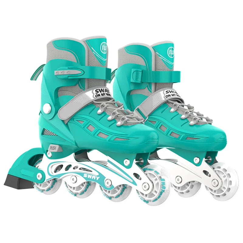 Adult Inline Roller Skates – Beginner Outdoor PU Street Freestyle Sneakers with 4 Wheels