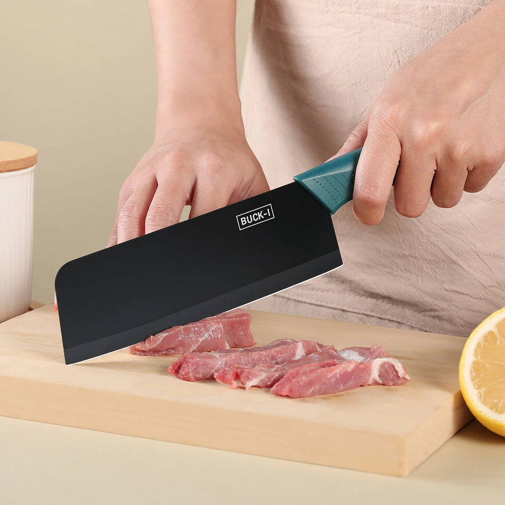 Kitchen Knife Set with Covers – Utility, Chef & Fruit Knife for Cutting Meat, Vegetables & More