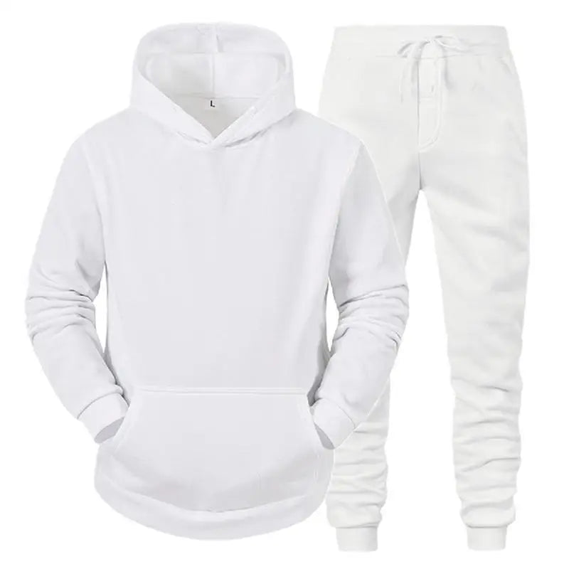 Men's Hoodie & Jogging Pants Sport Tracksuit Set – Spring Autumn Running Sweater Suit