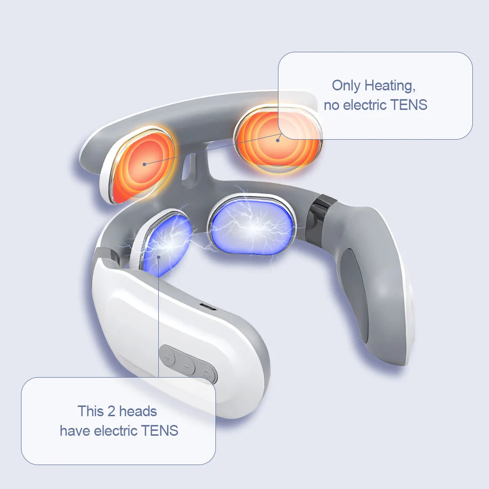 TENS Pulse Neck & Shoulder Massager – Cervical Muscle Relief with EMS & Heat