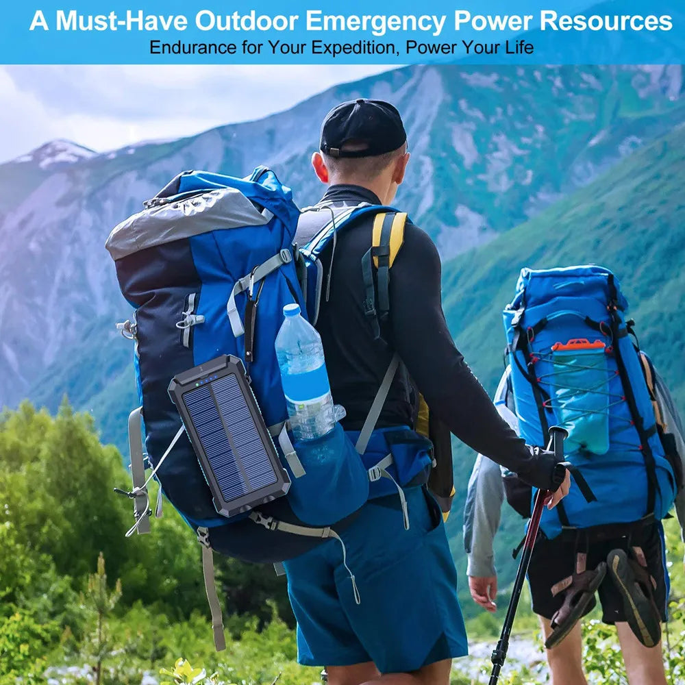 Solar Power Bank 80000mAh — Portable Outdoor Charger with Solar Panel