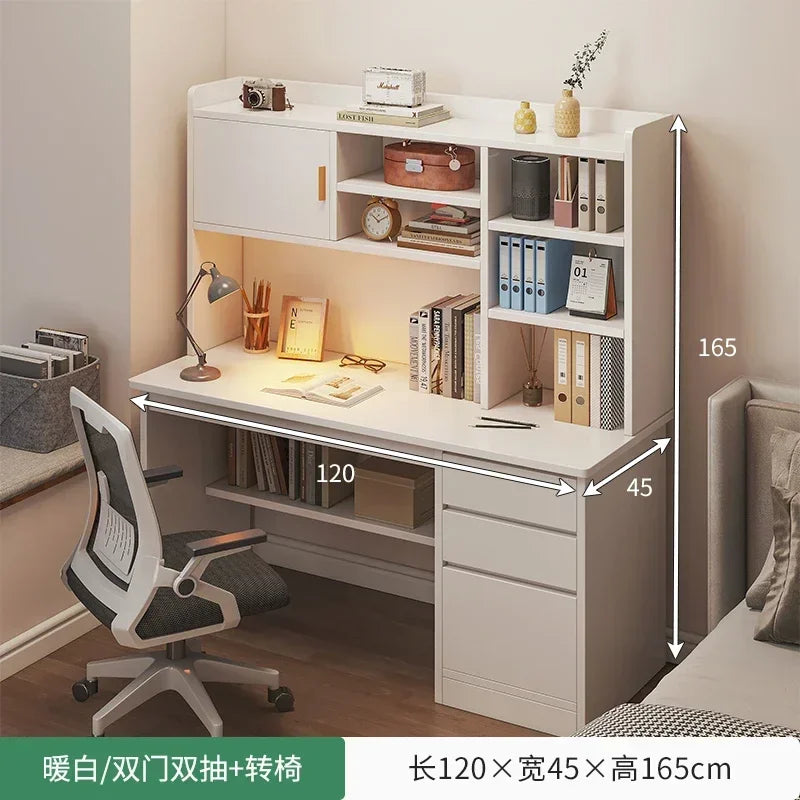 Simple Modern Computer Desk — Student Writing & Home Office Workbench, Multiple Configurations