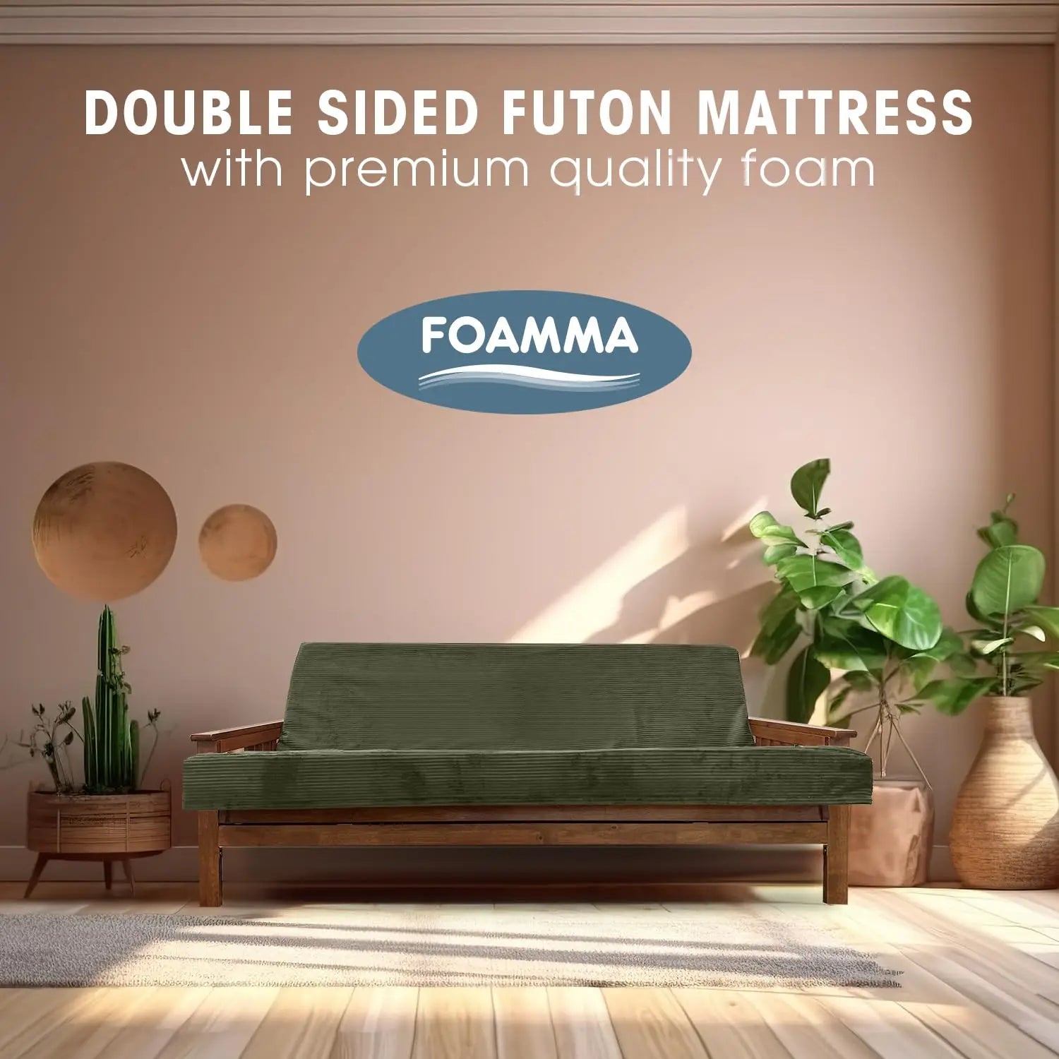 Firm or Soft — Your Choice — Double-Sided Memory Foam Futon Mattress | Foldout Couch Bed, Washable Cover, Twin to Queen