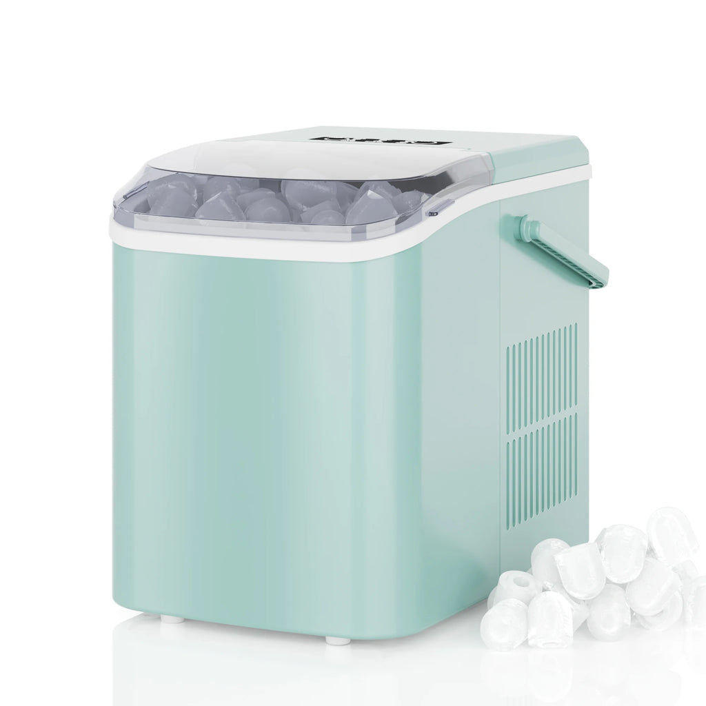 Portable Countertop Ice Maker — 9 Bullet Ice Cubes in 6 Min, Self-Cleaning, Quiet