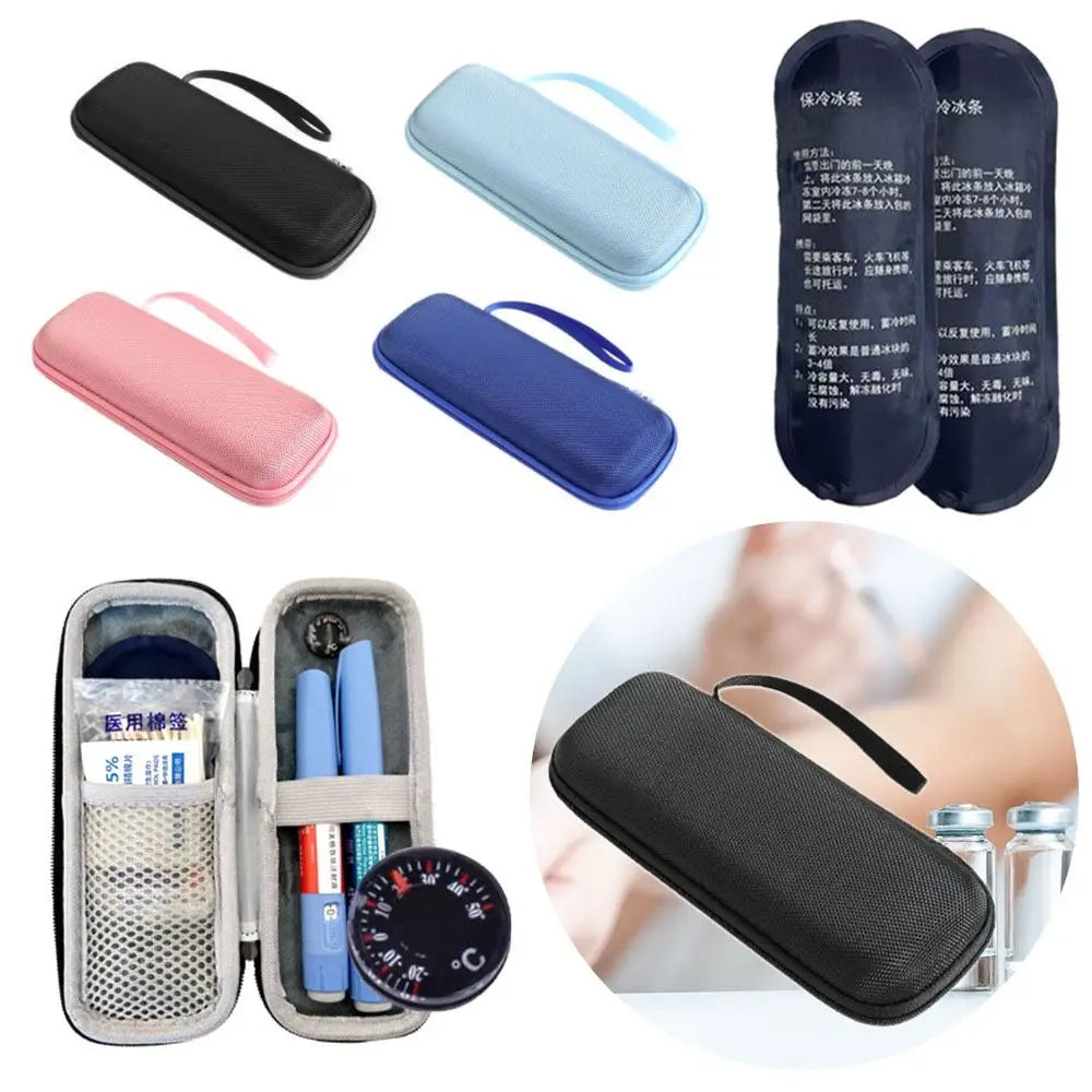 Waterproof EVA Insulin Cooling Bag with Gel Pack – Thermal Insulated Diabetic Pen Case for Travel