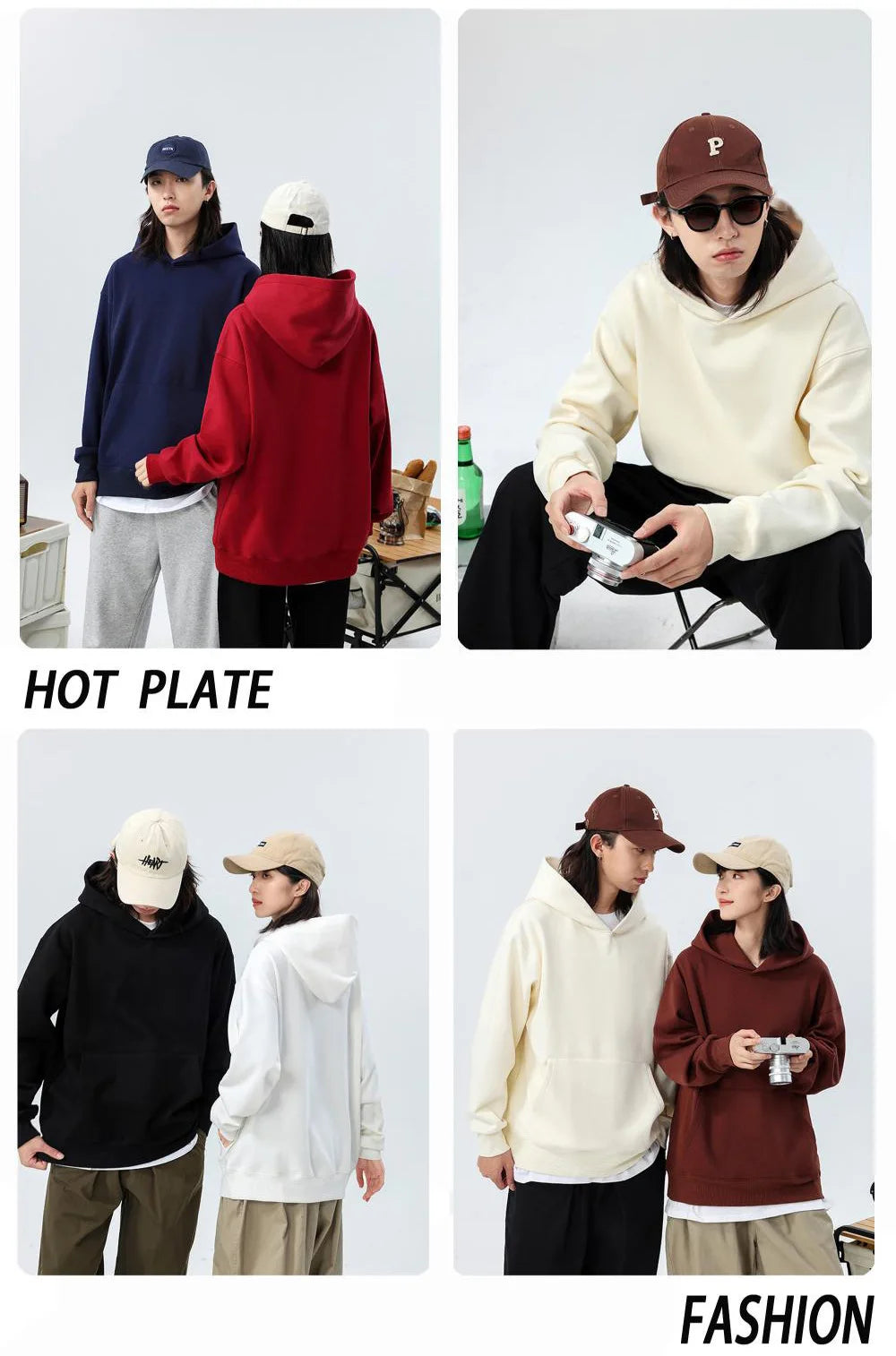 Men's Heavy Weight Polar Fleece Pullover Hoodie — 480gsm Thick Cotton Sweatshirt
