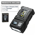 Tactical EDC Work Light – 1200 Lumen, 8-Speed COB+LED, Type-C, Tail Magnet, Pen Clip, MOLLE Compatible