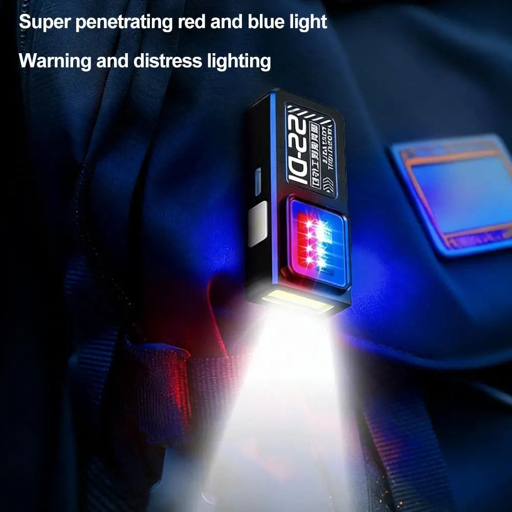 Portable Mini COB LED Flashlight – Rechargeable Waterproof EDC Work Light with Clip & Magnet