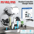 PS5 & PSVR2 Charging Dock – Controller Charger Station with LED Indicator & Headset Stand