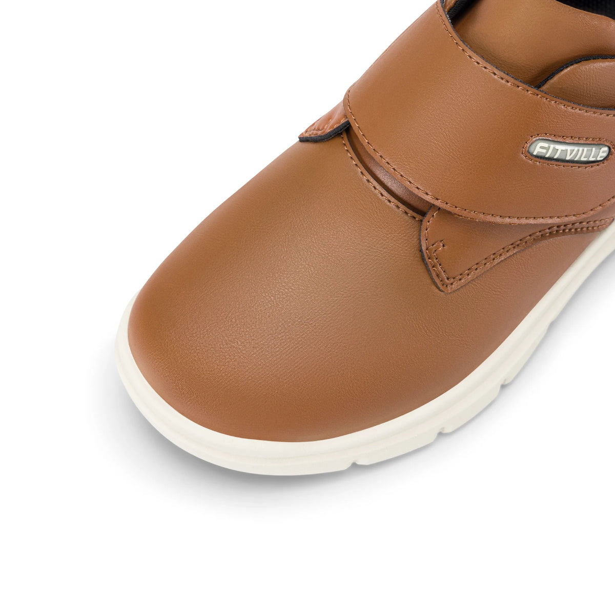 FitVille Men's Wide Diabetic Leather Shoes – Slip-On Orthopedic Footwear for Swollen Feet, Neuropathy & Foot Pain Relief