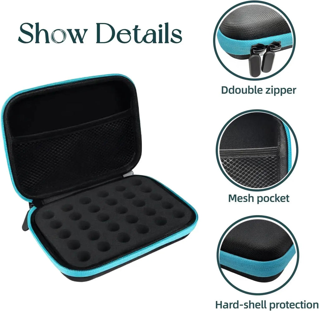 30-Grid Insulin Vial Storage Case – Portable Peptide Bottle Organizer for 1–3ml Vials
