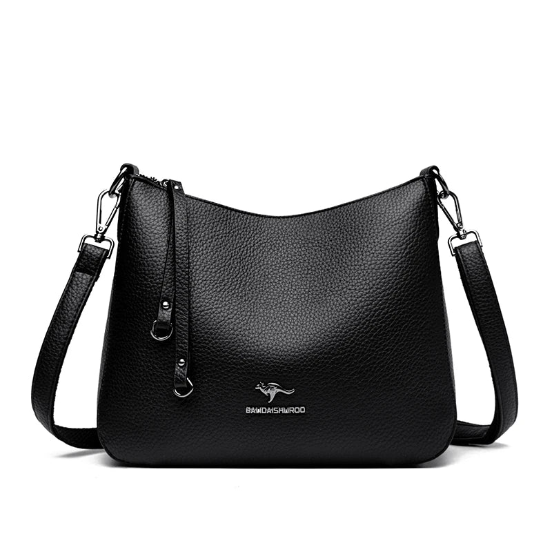 Luxury PU Tote Bag – Sequin & Tassel Designer Shoulder Crossbody Handbag for Women