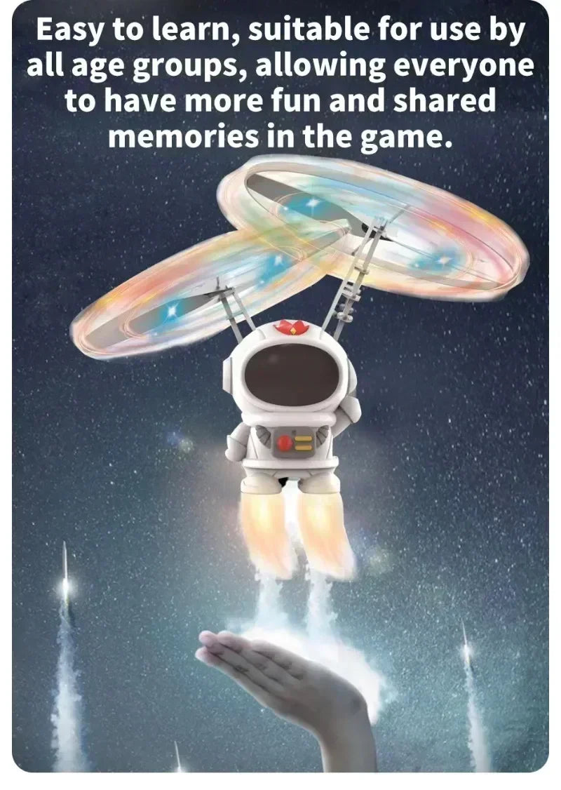 Photoluminescent Astronaut Gyro Flyer – Levitating Tether Retrieval Spacecraft Sensory Toy