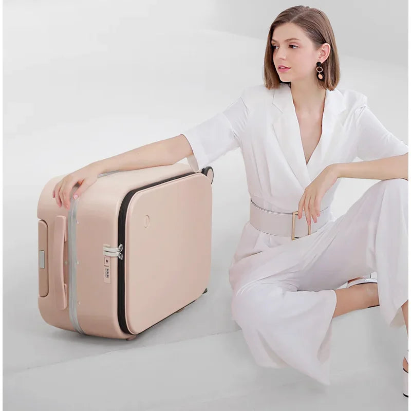 Mixi Patent Design PC Aluminum Frame Suitcase – Award-Winning Carry-On Rolling Luggage 18/20/24 Inch