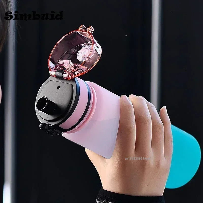 Simbuid Colorful Sports Water Bottle 500ml/650ml/1000ml – Leakproof PC+PP, FCM Certified, Gym & Outdoor