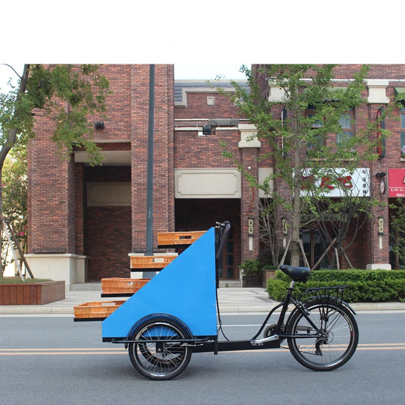 Electric Mobile Tricycle Food Display Bike Cart – Coffee & Hot Dog Vendor Bike