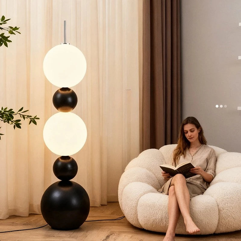 Black Floor Lamp – Warm or White LED Lighting