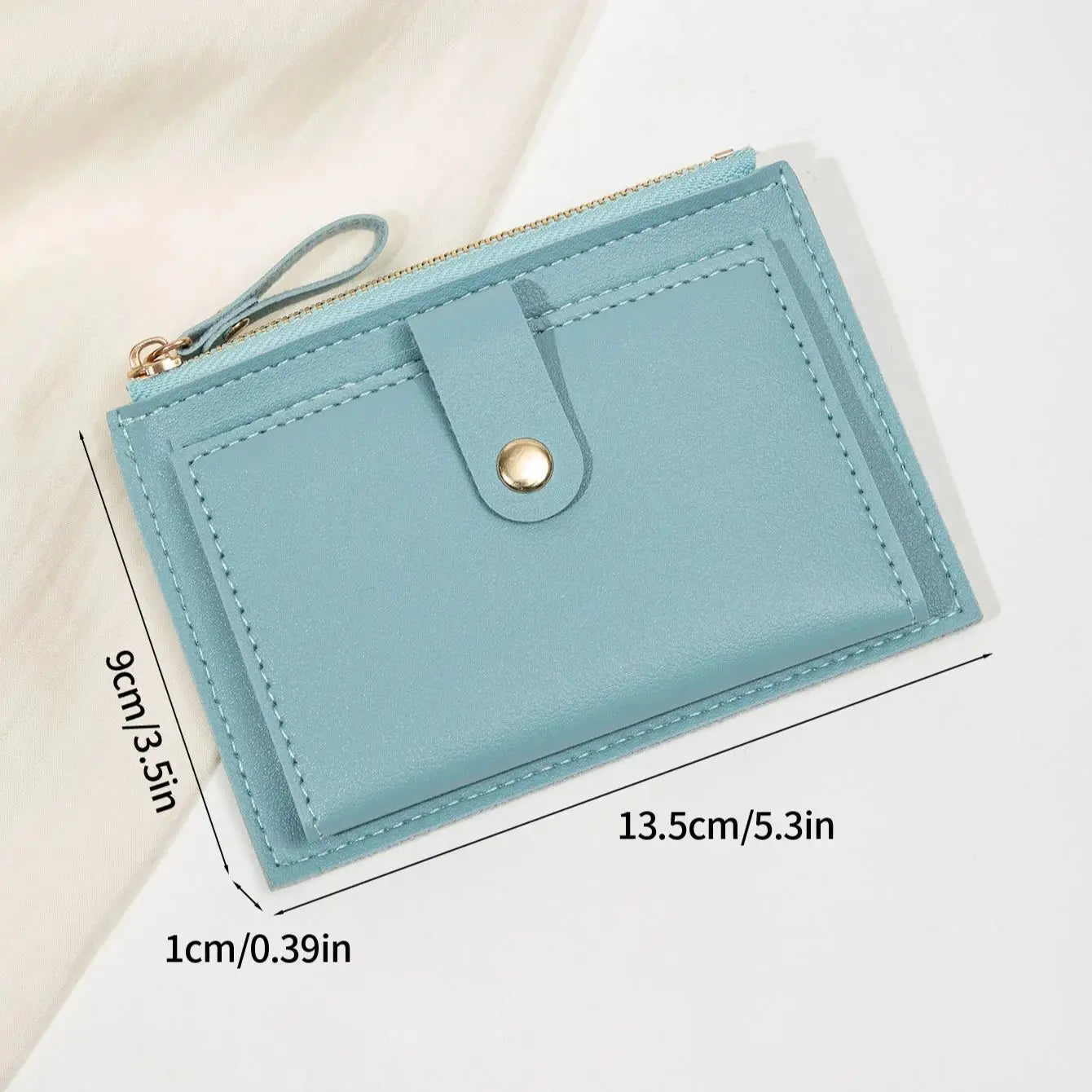 Minimalist Ultra-Thin PU Leather Women's Wallet – Short Zero Wallet & Credit Card Holder in 5 Colors